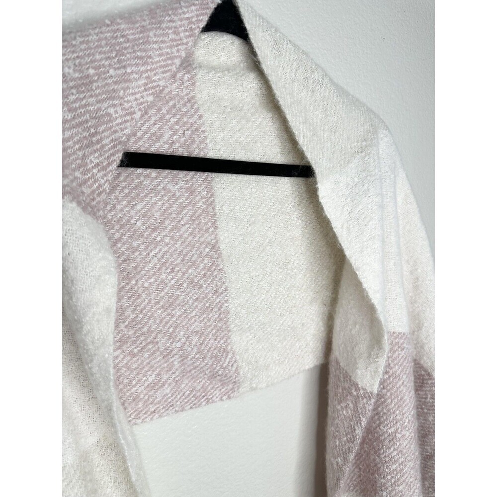 Gentle Fawn Scarf Womens One Size Cream Pink Colorblock Plaid Fringe Soft Cozy - Picture 3 of 6